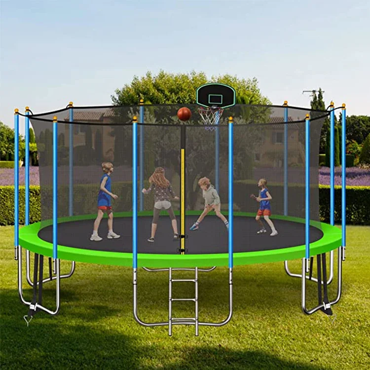 Kids Outdoor Net - # Voor 14FT ronde veerloze trampoline
