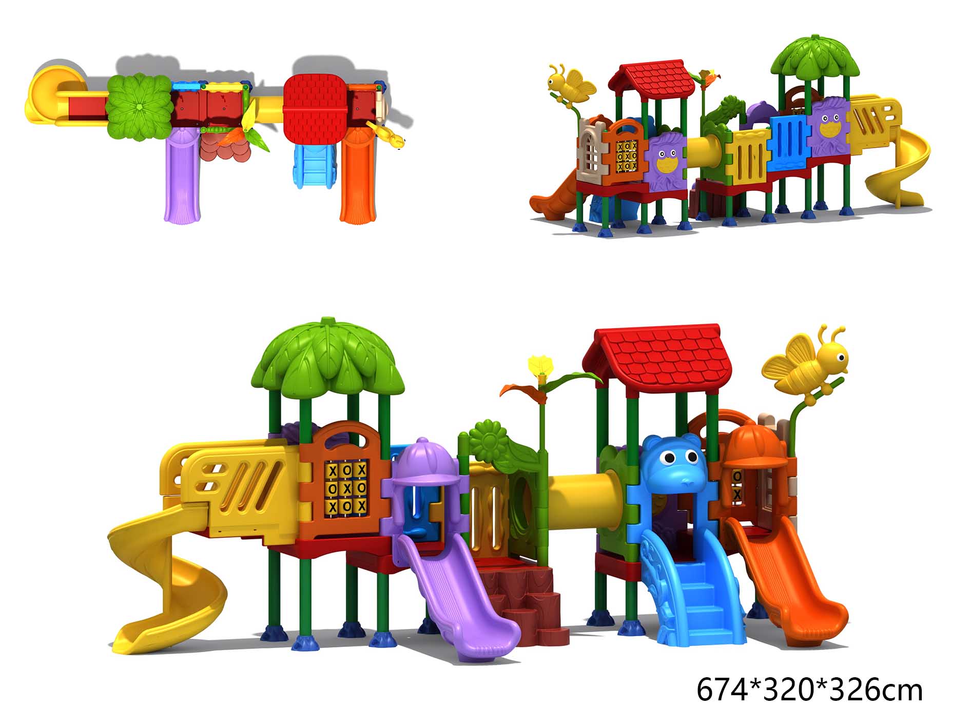 Outdoor Children'S Park - KID Speeltuin Speelhuissets Kinderglijbaan voor school