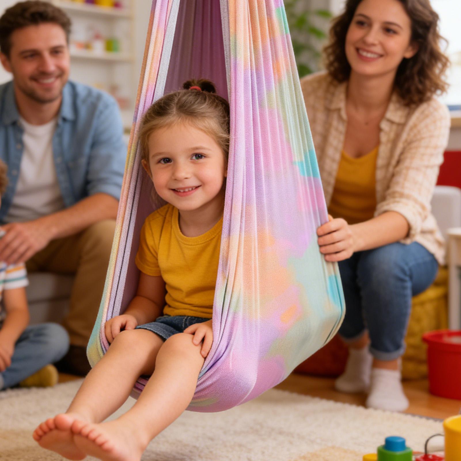 Kids Outdoor Yoga - Kinderschommel Sterke draagkrachtige knuffelstoel Yogaschommel voor