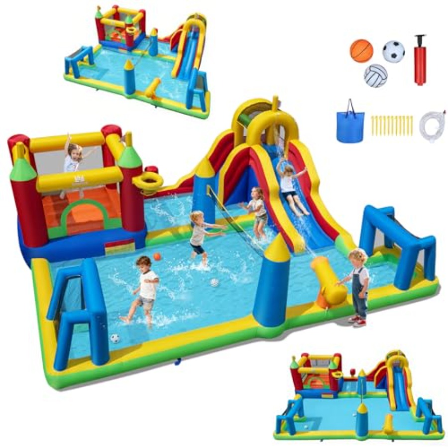 Kids Outdoor Inflatable Water Slide - Opblaasbaar waterglijbaanpark voor kinderen van 3-12