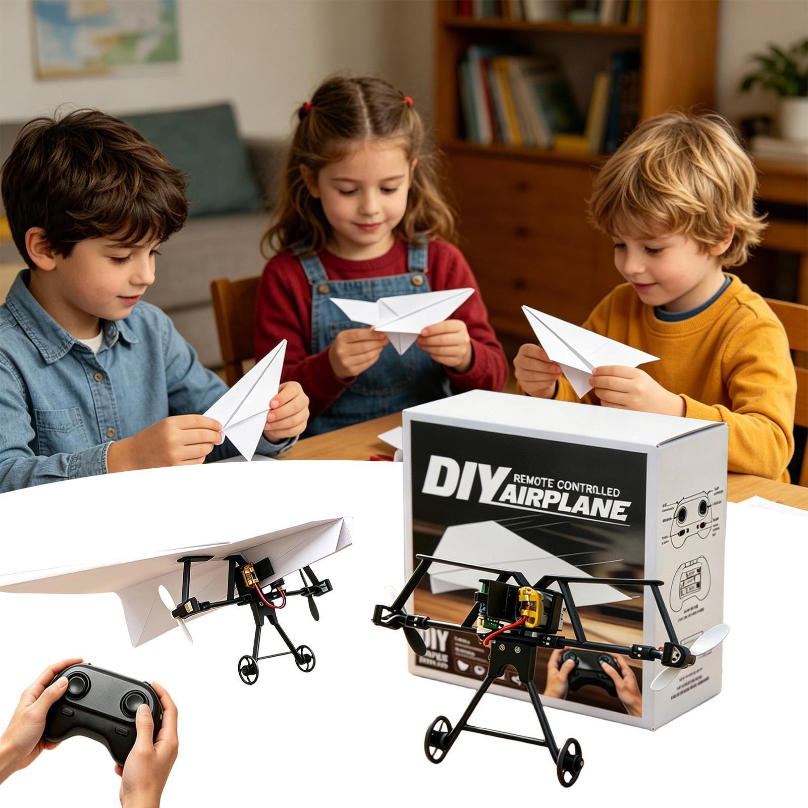 Kids Outdoor Activity Set - DIY RC Papieren Vliegtuig Kit Speelgoedvliegtuig