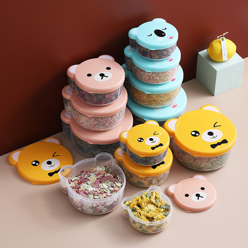 Kids.Outdoor Utensils - 4Pcs Kinderen Plastic Cartoon Leuke Bento
