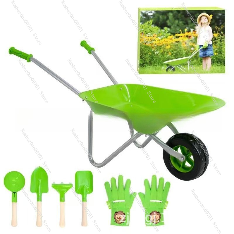 Kids Outdoor Activity Set - Kinderbuitenwielkar, groene tuin speelset voor evenwichts-