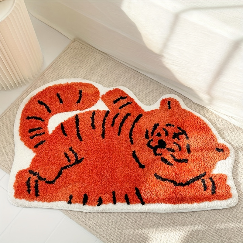 Kids Outdoor Mat - VIKAMA Kawaii Liggend Kattenkleed, Zacht Pluche