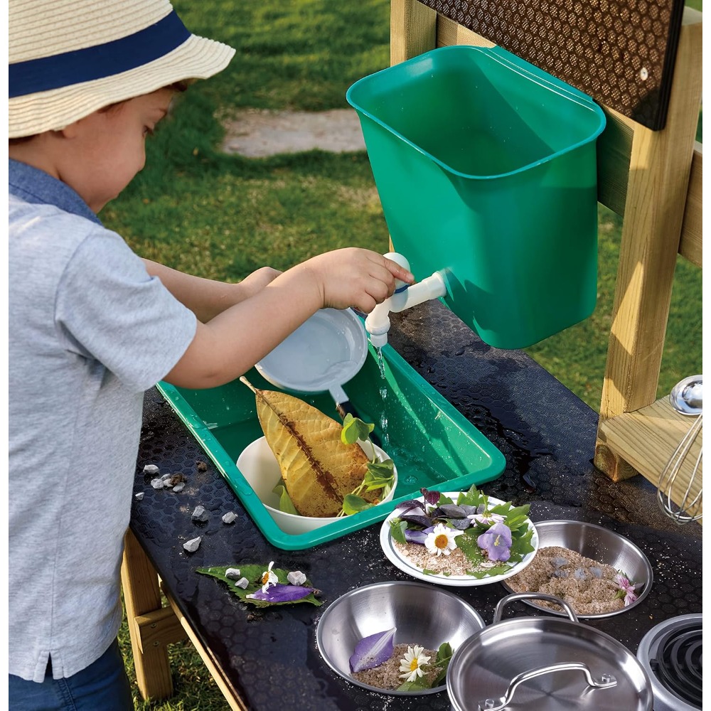 Kids.Outdoor Utensils - Houten buitenkeuken speelset met keukengerei voor