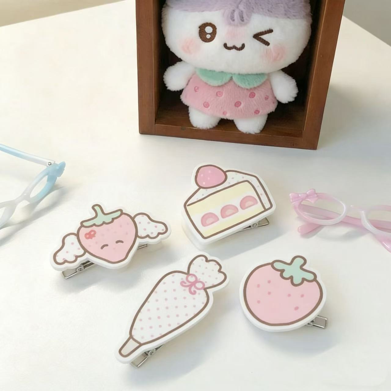 Kids Outdoor Activity Set - INS Strawberry Cake Haarclipset voor dames