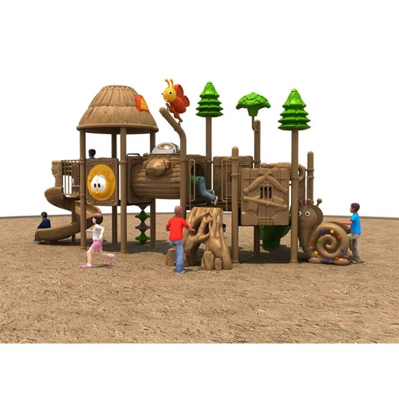 Kids Outdoor Slide - Buitenspeelplaats glijbaan met schommels groothandel leveranciers
