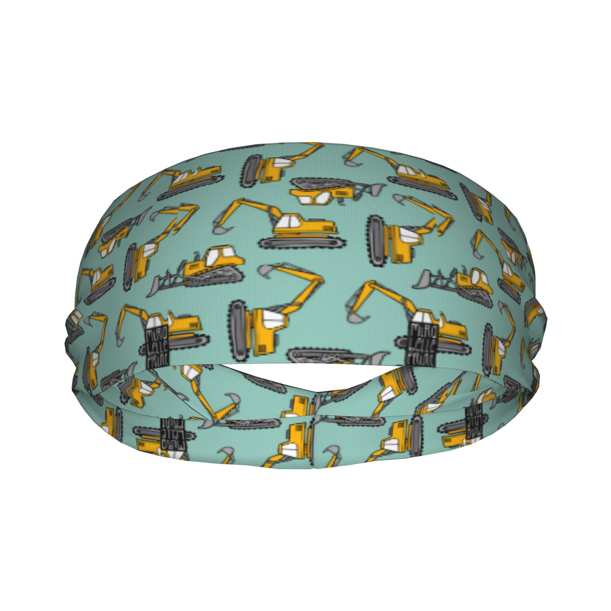 Kids Outdoor Yoga - Cartoon graafmachine print hoofdband zweetabsorberende sporthaarband