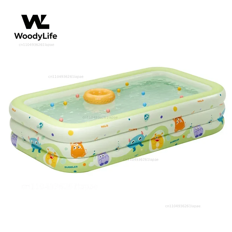 Groot opblaasbaar gezinszwemba - Kids Outdoor Inflatable Water Slide recensie en prijs