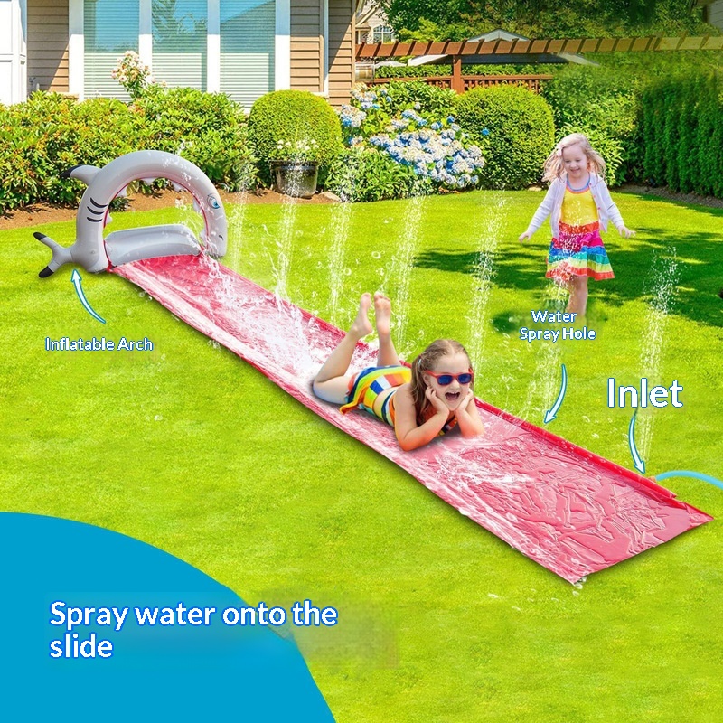 Opblaasbare walvis waterglijba - Kids Outdoor Inflatable Water Slide recensie en prijs