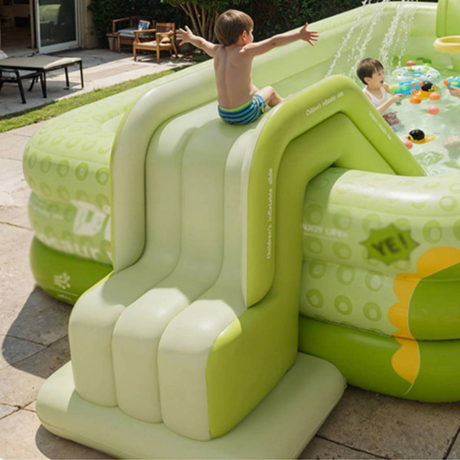 Opblaasbare zwembadglijbaan Op - Kids Outdoor Inflatable Water Slide recensie en prijs
