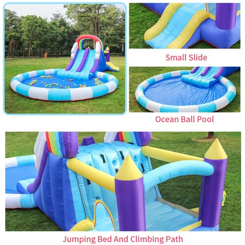 Reuze opblaasbare regenboogwat - Kids Outdoor Slide recensie en prijs