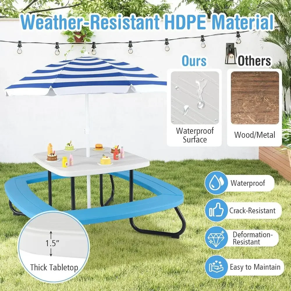 8-persoons picknicktafel voor  - Kids Outdoor Umbrella recensie en prijs