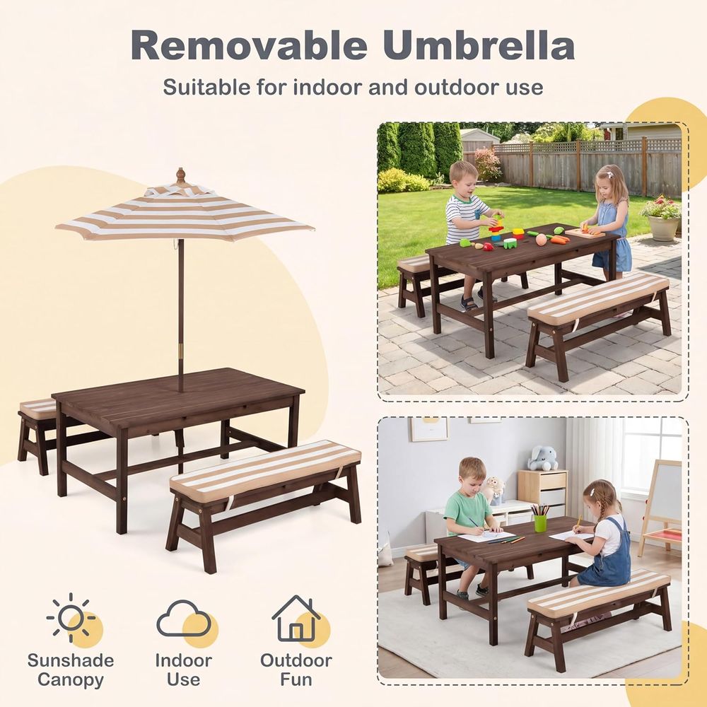 Picknicktafel voor kinderen, g - Kids Outdoor Umbrella recensie en prijs