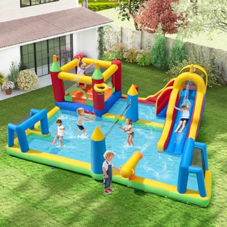 Opblaasbaar waterglijbaanpark  - Kids Outdoor Inflatable Water Slide recensie en prijs