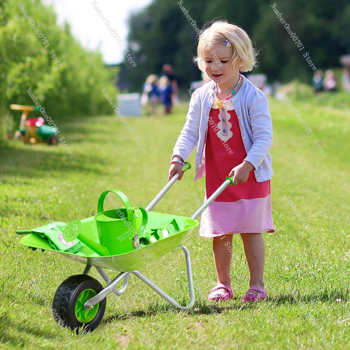 Kinderbuitenwielkar, groene tu - Kids Outdoor Activity Set recensie en prijs