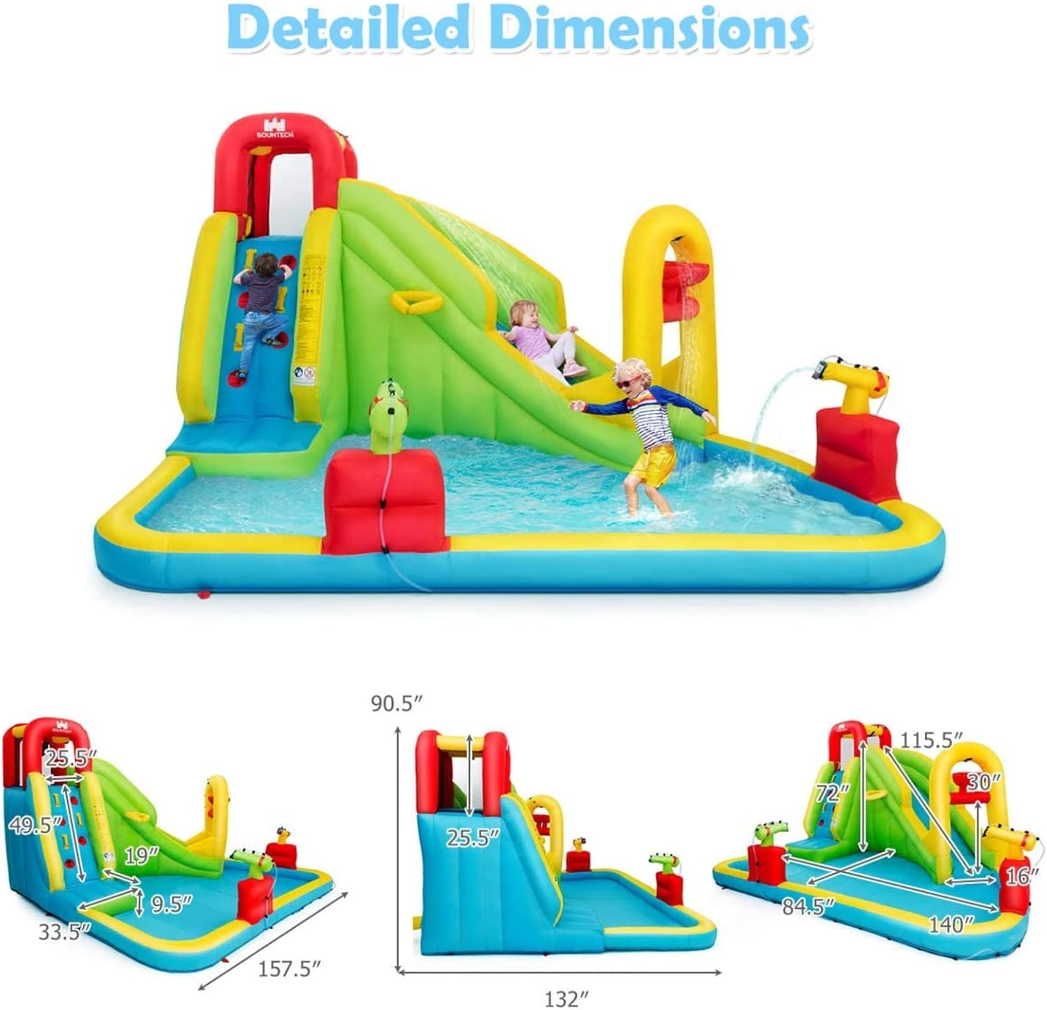 Mega Opblaasbaar Waterpark Spr - Kids Outdoor Climbing Wall recensie en prijs