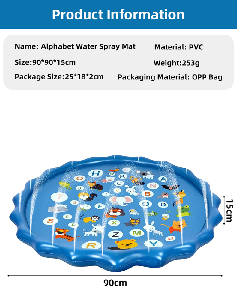 Opblaasbaar alfabet watersproe - Kids Outdoor Mat recensie en prijs