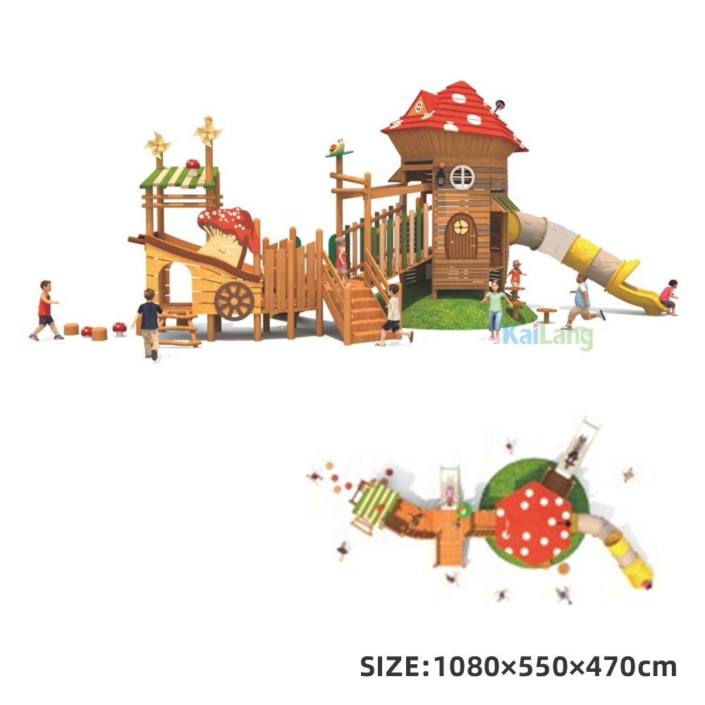Houten speelhuisje in de vorm  - Outdoor Children'S Park recensie en prijs