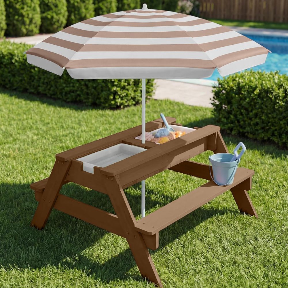 Kinderpicknicktafel met paraso - Kids Outdoor Umbrella recensie en prijs