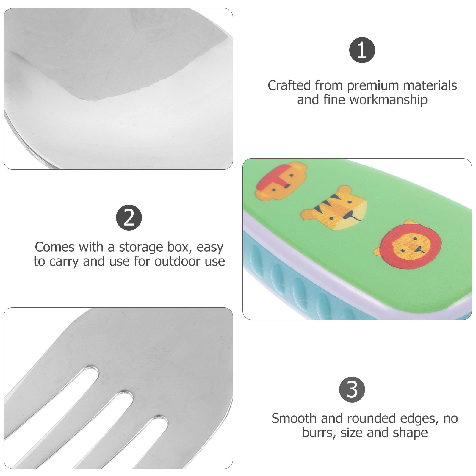 Lepels en vorken voor peuters, - Kids.Outdoor Utensils recensie en prijs